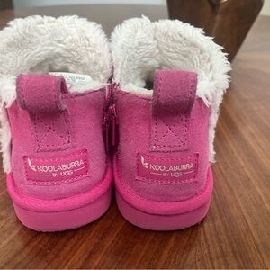 Koolaburra Pink and Cream Kids Boots